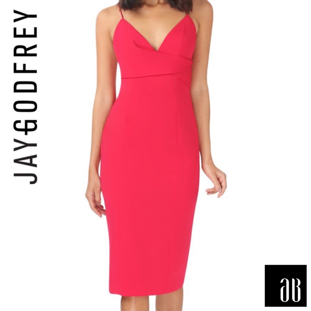 Jay Godfrey Radiant Red Midi Dress